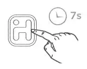 iHome iB39 QSG Bluetooth Earbuds - press and hold the Multifunction Button for 7 seconds