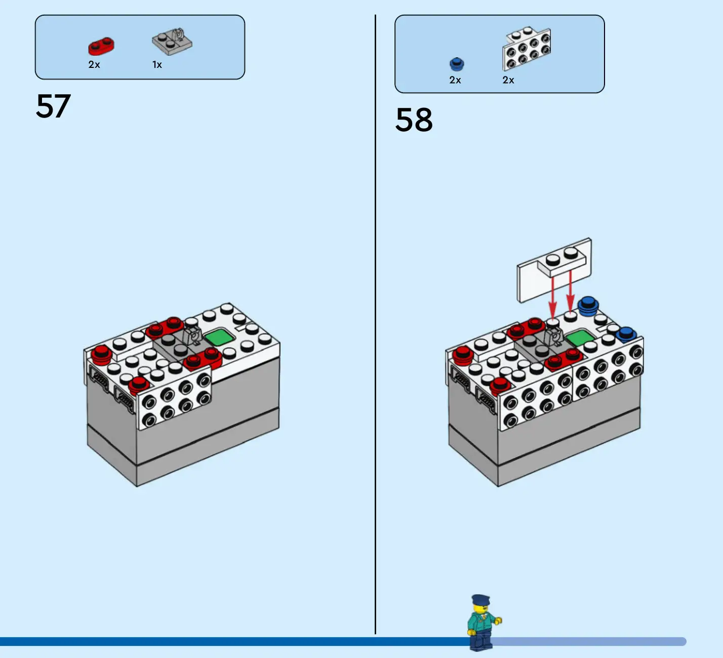 LEGO 60337 City Express Passenger Train - Figure 57,58