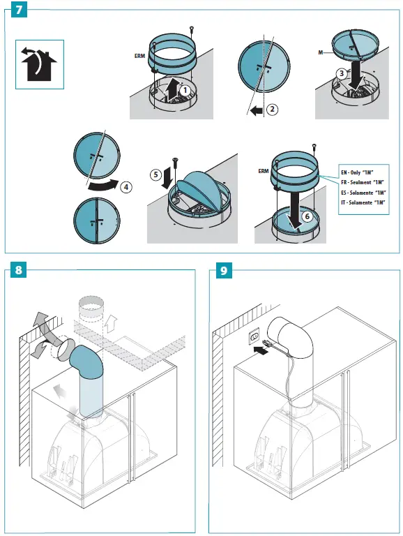 falmec FISAB22B3SS1 22 Inch Stainless Steel Convertible Under Cabinet - 10