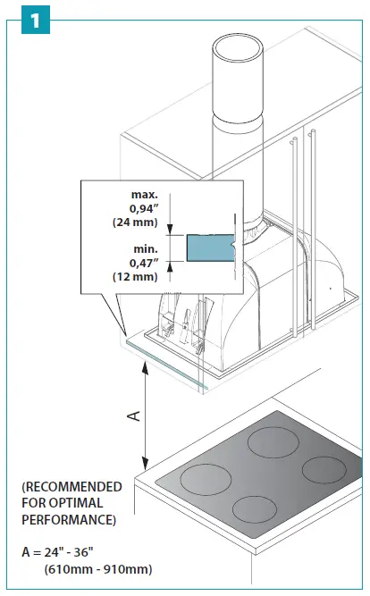 falmec FISAB22B3SS1 22 Inch Stainless Steel Convertible Under Cabinet - 3