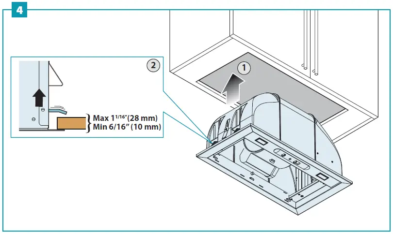 falmec FISAB22B3SS1 22 Inch Stainless Steel Convertible Under Cabinet - 7