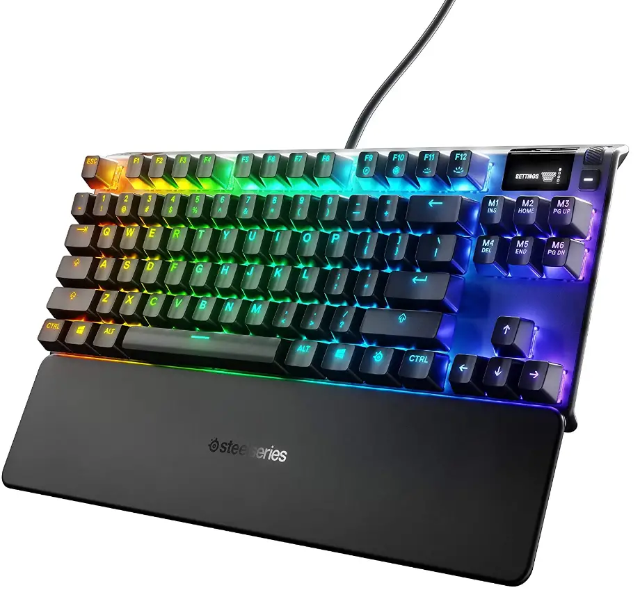 steelseries APEX PRO TKL Mechanical Gaming Keyboard OLED Smart Display