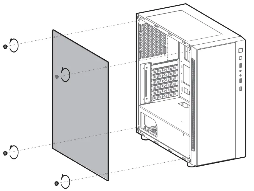 Removing the Tempered Glass Side Panel