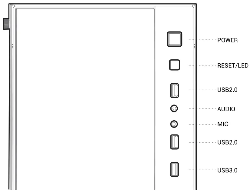Installing the Front I/O Connectors