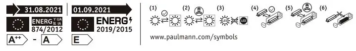 Paulmann 797.81 LED Table Luminaire Instruction Manual - Certified icon