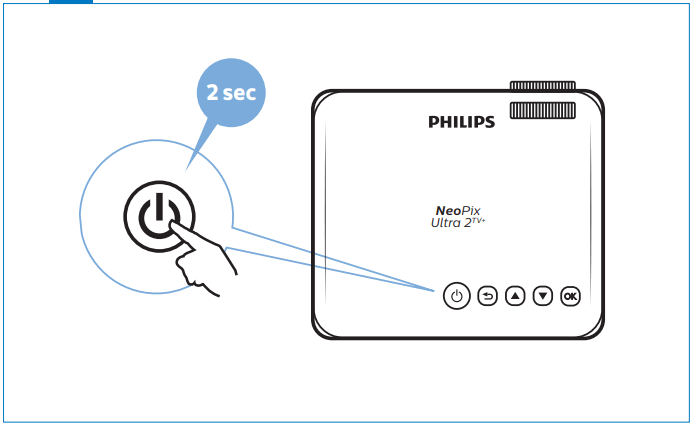 PHILIPS NPX644 NeoPix Ultra 2TV+ Home Projector - On