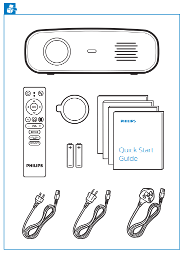 PHILIPS NPX644 NeoPix Ultra 2TV+ Home Projector - fig 1