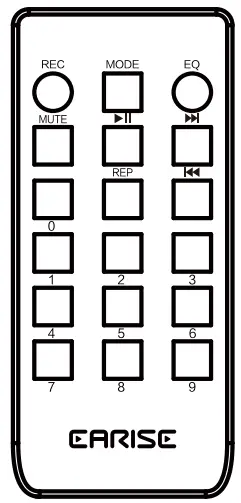 EARISE T26 Pro Karaoke Machine with 2 Wireless Microphones - THE REMOTE CONTROL