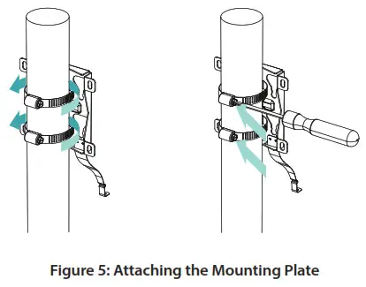 D-Link AC1200 Wave 2 Outdoor Access Point DAP-3666 - Mounting on a Pole