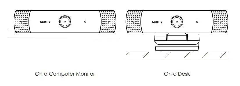 AUKEY PC-LM1E 1080p Full HD Webcam Live Streaming Camera - Connecting the Webcam