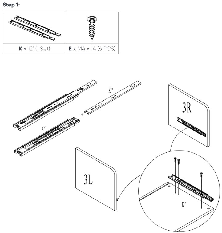 MATT BLATT MBSAUPABTWA Sao Paulo Bedside Table - ASSEMBLY Step 1
