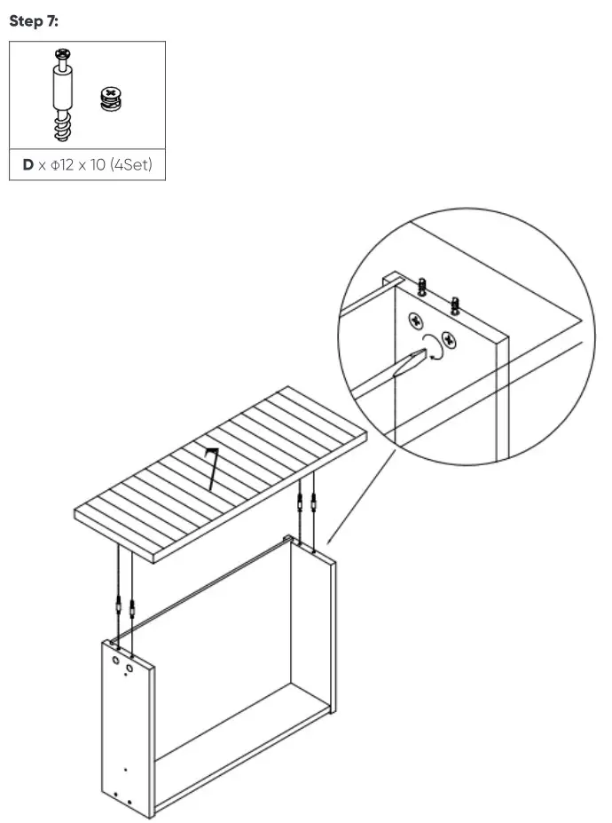 MATT BLATT MBSAUPABTWA Sao Paulo Bedside Table - ASSEMBLY Step 7