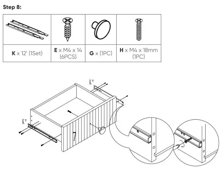 MATT BLATT MBSAUPABTWA Sao Paulo Bedside Table - ASSEMBLY Step 8