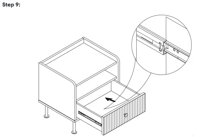 MATT BLATT MBSAUPABTWA Sao Paulo Bedside Table - ASSEMBLY Step 9