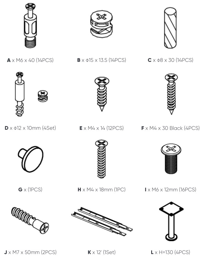 MATT BLATT MBSAUPABTWA Sao Paulo Bedside Table - Hardware