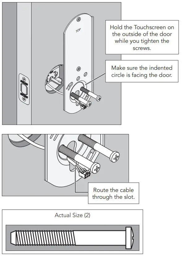 SCHLAGE FBE479AACENLAT625 Sense Century Touchscreen Smart Deadbolt Installation Guide - Install the Support Plate on the inside of the door