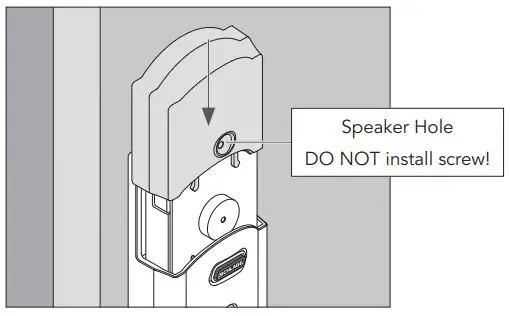 SCHLAGE FBE479AACENLAT625 Sense Century Touchscreen Smart Deadbolt Installation Guide - Install the battery cover