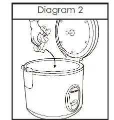 ROMA ARC-900SB 10-Cup Cool-Touch Rice Cooker - Diagram 2
