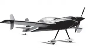 a propeller plane that is flying in the air