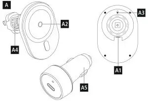hama 00187268 FC15 Wireless Car Charger - FIG