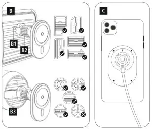 hama 00187268 FC15 Wireless Car Charger - FIG1