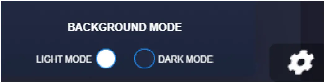 Background mode panel