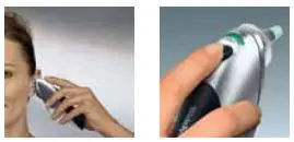 BRAUN PRO 4000 ThermoScan Ear Thermometer User Manual - Fit the probe snuggly into the ear canal