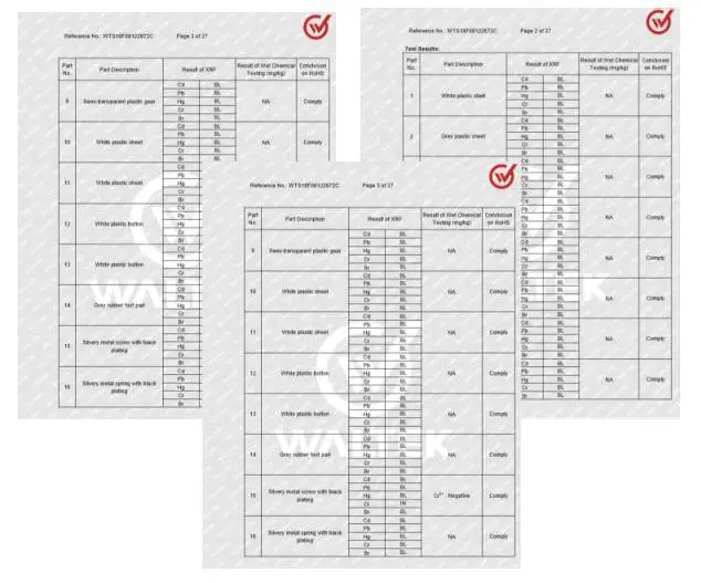ROHS Certified Safe Material