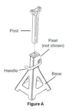 PITTSBURGH 91760 3 Ton Aluminum Racing Jack Stand fig1