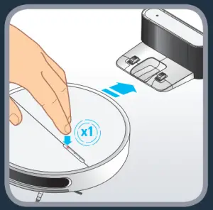 Recharge button of robot