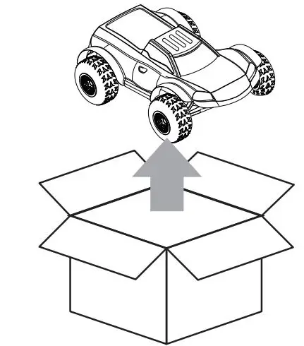 SHARPER IMAGE MXW2021E Toy RC Monster Baja Instruction Manual - Carefully remove items from package
