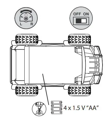SHARPER IMAGE MXW2021E Toy RC Monster Baja Instruction Manual - Installing the vehicle battery