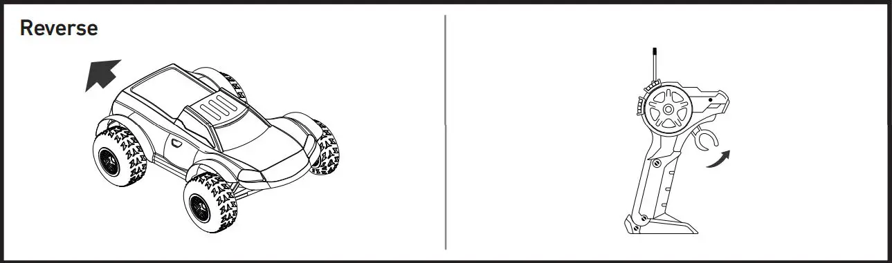 SHARPER IMAGE MXW2021E Toy RC Monster Baja Instruction Manual - Reverse