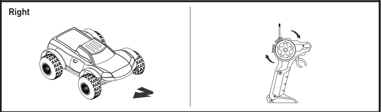 SHARPER IMAGE MXW2021E Toy RC Monster Baja Instruction Manual - Right