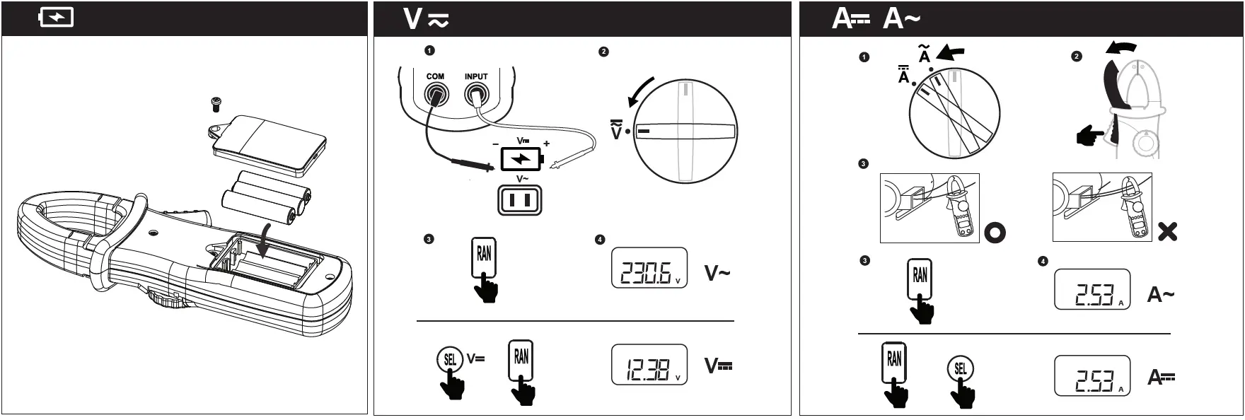 MASTECH MS2108 AC-DC Clamp Meter Fig3