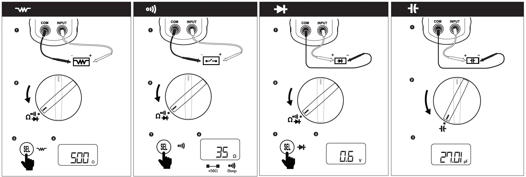 MASTECH MS2108 AC-DC Clamp Meter Fig4