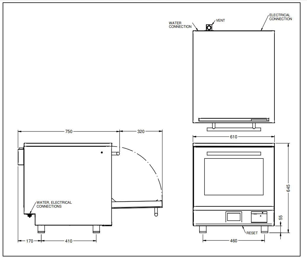 Lincat CO133M Electric Convection Oven - fig