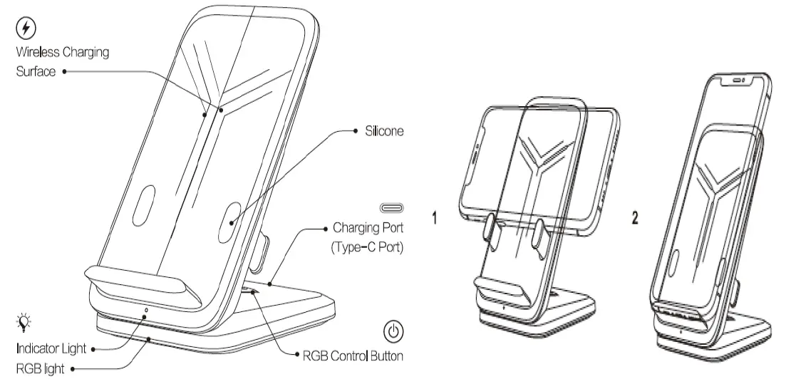 anko 43099788 15W Wireless Charging Stand-1