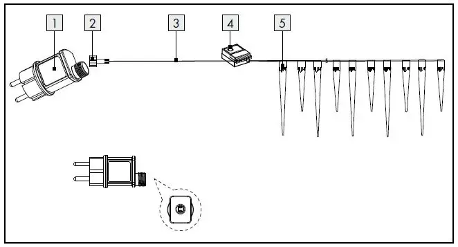 LIVARNO ICICLE 1000 Multifunctional LED Fairy Lights fig 1