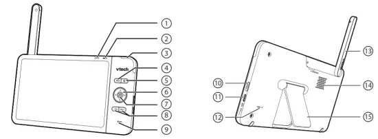 vtech RM7764HD 7 Inch Smart Wi Fi 1080p Pan and Tilt Monitor - Arrow keys