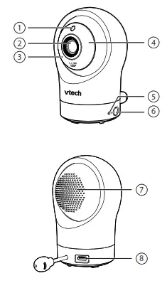 vtech RM7764HD 7 Inch Smart Wi Fi 1080p Pan and Tilt Monitor - Light sensor