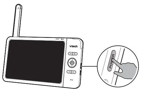 vtech RM7764HD 7 Inch Smart Wi Fi 1080p Pan and Tilt Monitor - POWER 2