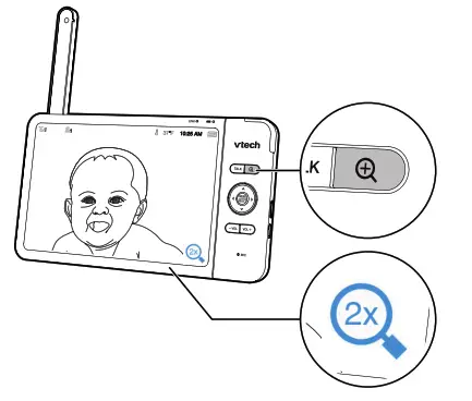 vtech RM7764HD 7 Inch Smart Wi Fi 1080p Pan and Tilt Monitor - Zoom