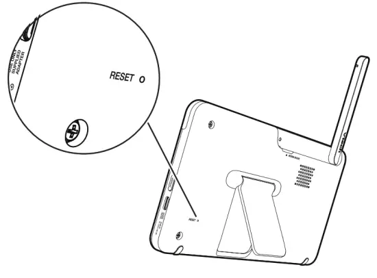 vtech RM7764HD 7 Inch Smart Wi Fi 1080p Pan and Tilt Monitor - button inside.