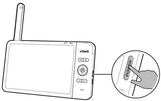 vtech RM7764HD 7 Inch Smart Wi Fi 1080p Pan and Tilt Monitor - charged