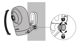 vtech RM7764HD 7 Inch Smart Wi Fi 1080p Pan and Tilt Monitor - clockwise