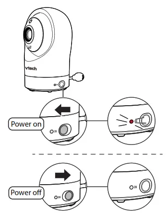 vtech RM7764HD 7 Inch Smart Wi Fi 1080p Pan and Tilt Monitor - power