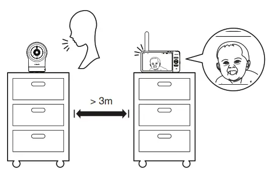vtech RM7764HD 7 Inch Smart Wi Fi 1080p Pan and Tilt Monitor - sound