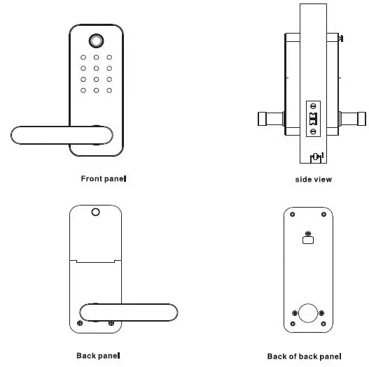 SUNSKY F11S Smart Fingerprint Password Lock Office Apartment Graffitu Bluetooth APP Lock 1