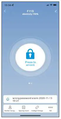 SUNSKY F11S Smart Fingerprint Password Lock Office Apartment Graffitu Bluetooth APP Lock 14